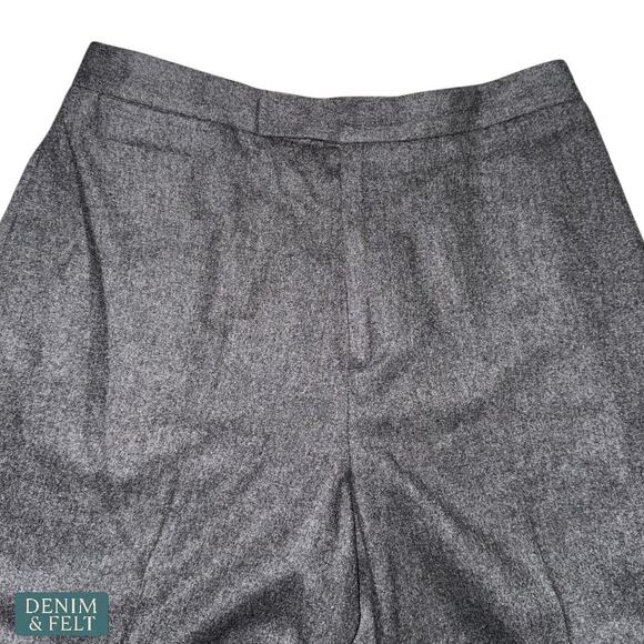 Ralph Lauren Purple Label Cashmere Wool Wide Leg Trouser Pants Gray Size 8 - Picture 4 of 10